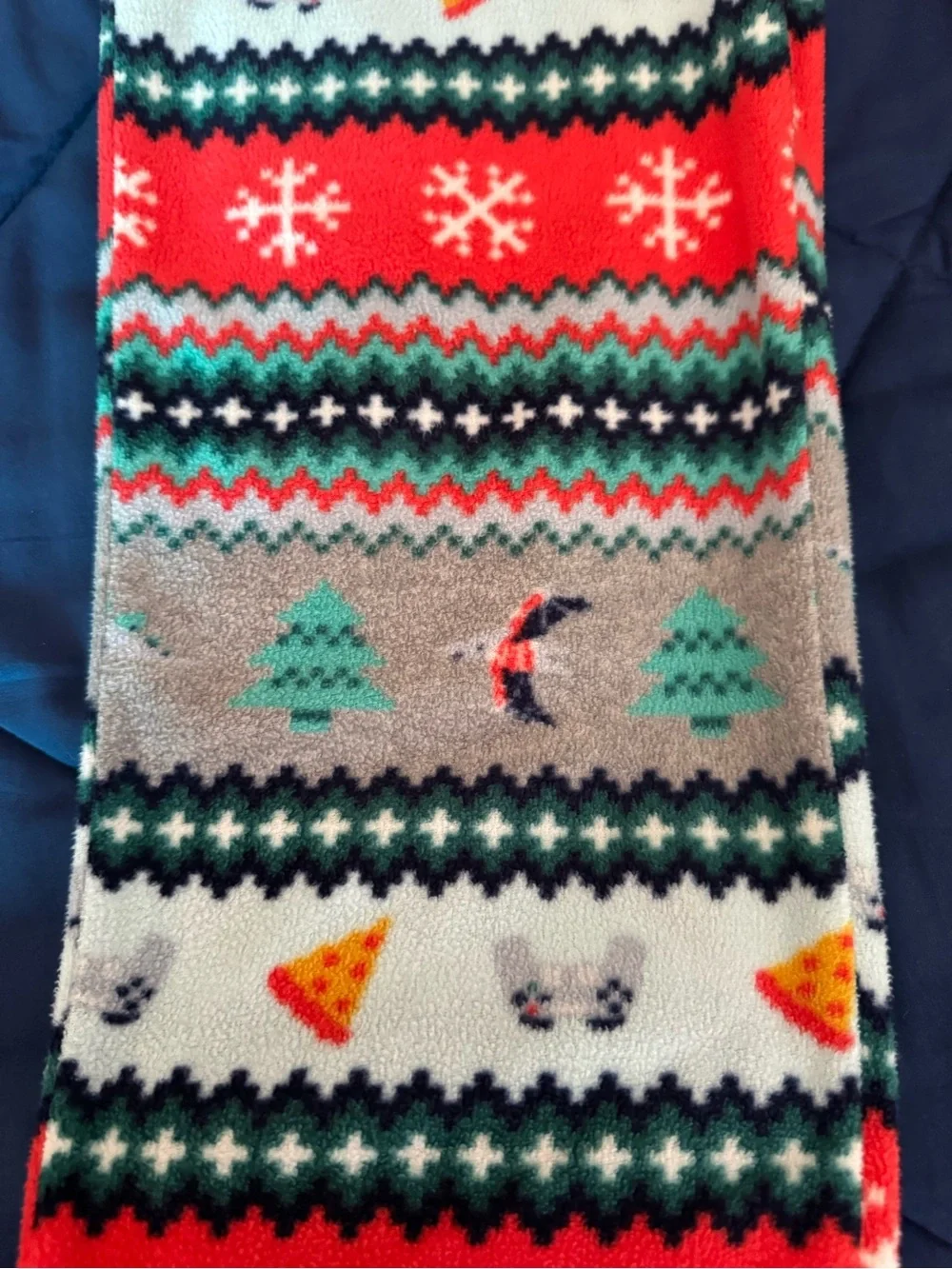 Cat & Jack Cozy Holiday Fleece Pajama Pants - Red, Green, Cream